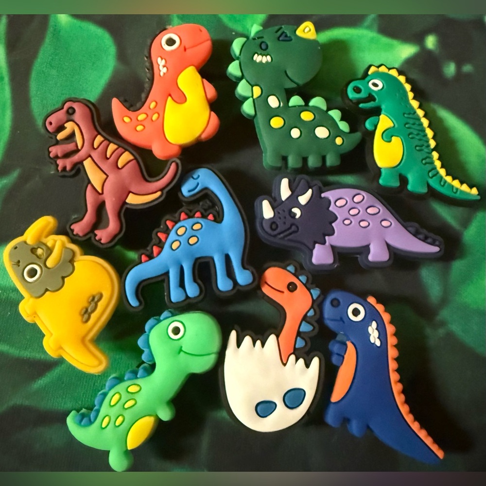 10 Dinosaur Croc Charms Shoe Charm Jibbit Disney Croc Charms
